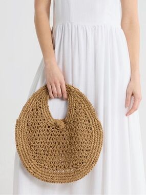 Collection XIIX Round Woven Handle Bag